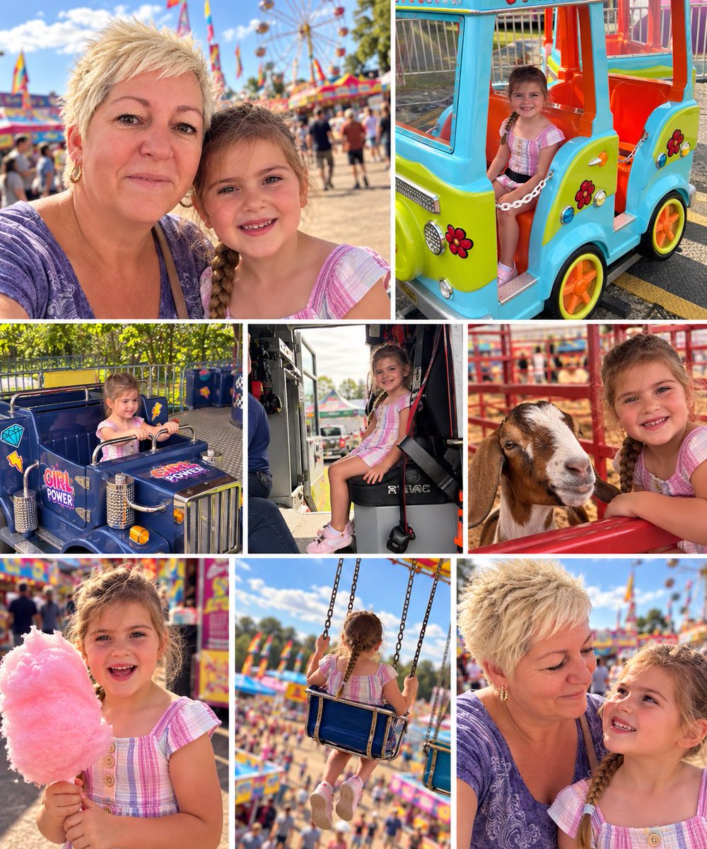 MooreExclusive's tweet photo. Grandma duty = best duty 🥰🎡 Took my granddaughter to the Milton Fall Fair. Rides, animals, fair food, sticky fingers, "Grandma look!" every 5 seconds. I help people travel the world but sometimes the best adventures are in your own backyard. 💕🍂   #ExclusiveToYouTravel https://t.co/EMajd46hhH