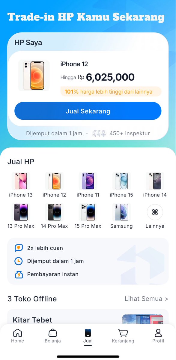 its_geoo2920's tweet photo. baru tau ada aplikasi yang bisa bantu jual iphone tanpa ribet!!! https://t.co/6ODNom38QV