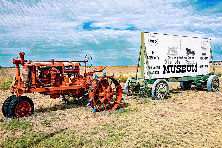 DebraMartz's tweet photo. "Cimarron Heritage Center Museum Boise City Oklahoma"https://t.co/UUPcrgyOXx @debramartz 
#antique #vintage #farmall #tractor #Museum #sign #BoiseCity #Oklahoma #advertising #giftideas #photoart #WallArt #HomeDecor https://t.co/cciCLzyK9s