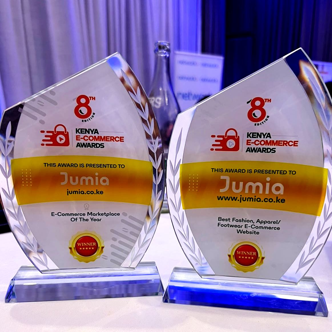 Jumia_Group's tweet photo. 👏 🎉 Congratulations, @JumiaKenya, on winning two Awards at the 8th Edition of the Kenya E-Commerce Awards 2026:

🏆 𝐄-𝐂𝐨𝐦𝐦𝐞𝐫𝐜𝐞 𝐖𝐞𝐛𝐬𝐢𝐭𝐞/𝐌𝐚𝐫𝐤𝐞𝐭𝐩𝐥𝐚𝐜𝐞 𝐨𝐟 𝐭𝐡𝐞 𝐘𝐞𝐚𝐫
🏆 𝐁𝐞𝐬𝐭 𝐅𝐚𝐬𝐡𝐢𝐨𝐧, 𝐀𝐩𝐩𝐚𝐫𝐞𝐥 & 𝐅𝐨𝐨𝐭𝐰𝐞𝐚𝐫 𝐄-𝐂𝐨𝐦𝐦𝐞𝐫𝐜𝐞 𝐖𝐞𝐛𝐬𝐢𝐭𝐞

#Jumia #KenyaECommerceAwards2026 #ECommerce #DigitalCommerce #CustomerFirst #WinningTogether  #Kenya