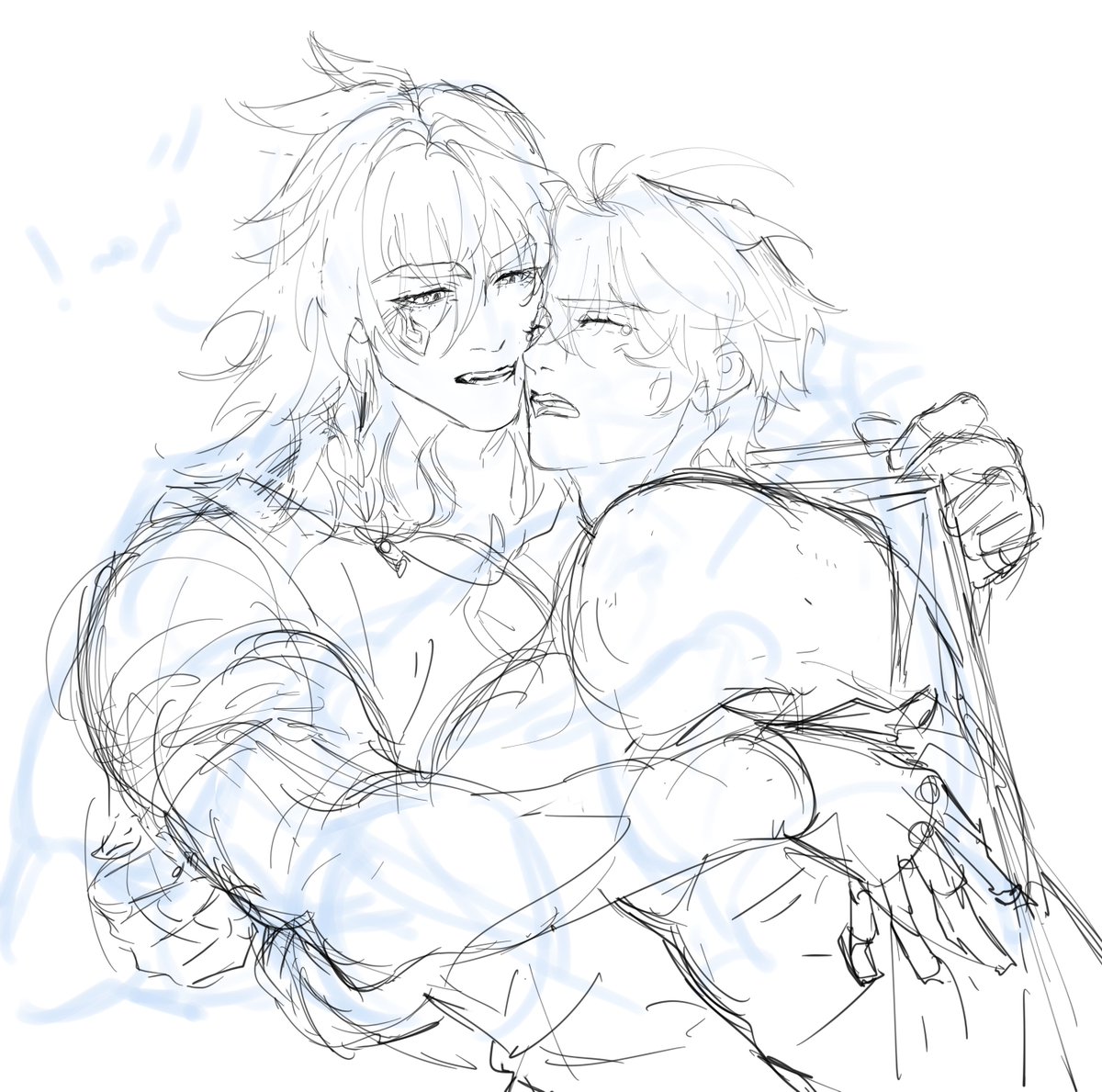 MangopopL's tweet photo. Phainon × Mydei ♡ WIP

#HonkaiStarRail #HSR #Phainon #Mydei #HSRFanart #WIP https://t.co/Em6Zr62Nm6
