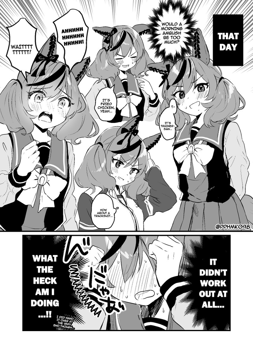umamuchan's tweet photo. Art by pphmKo98
TL &amp; TS by me

#NiceNature 
#Umamusume 
#UmaTranslations https://t.co/zIYNpXPHkU