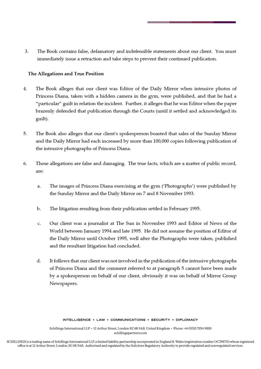 PiersUncensored's tweet photo. UPDATE FROM @piersmorgan: After Earl Spencer’s denial that I am taking legal action against him publishing defamatory lies about me in his book, here is the legal correspondence between me and lawyers for Penguin, publishers of Swan Song. https://t.co/WYmRc4S0i9