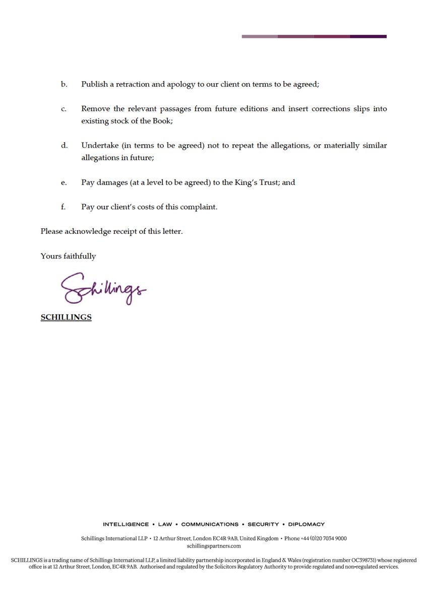 PiersUncensored's tweet photo. UPDATE FROM @piersmorgan: After Earl Spencer’s denial that I am taking legal action against him publishing defamatory lies about me in his book, here is the legal correspondence between me and lawyers for Penguin, publishers of Swan Song. https://t.co/WYmRc4S0i9