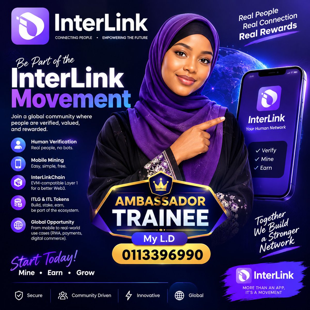 SunusinFaira's tweet photo. professional:

🚀 Proud to be part of the Interlink journey! 💜🌐
Building, connecting and growing together. 🔥

Ambassador Trainee ID: 0113396990

#Interlink #ITL #ITLG #ITLX0113396990 https://t.co/OGNdnifNwO
