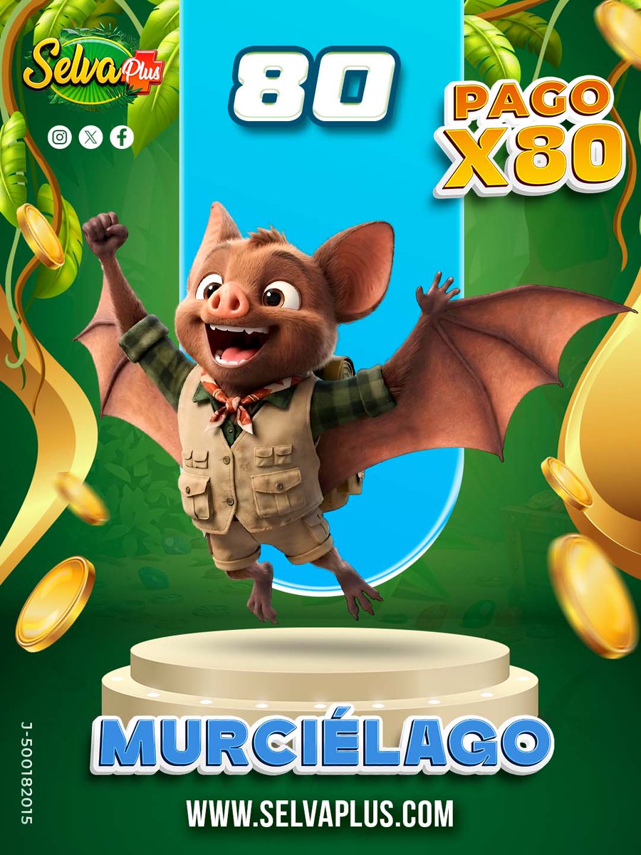 SelvaPlus's tweet photo. ¡El animalito millonario llegó rugiendo fuerte! 🐾💰

📅 Hoy es: Miércoles, 30 Sept 2026
⏰ Hora del sorteo: 08:15 AM
🥇 Animalito ganador: 80 Murciélago

🌴 ¡La selva está celebrando! ¿Eras tú quien confió en el animalito ganador? https://t.co/SMvSp9hrjA
