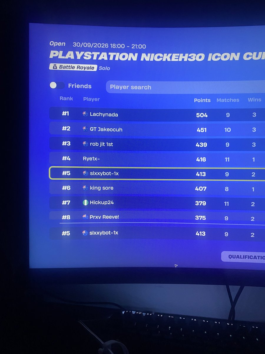 Slayter777's tweet photo. 5th in the NickEh30 ps cup! @NickEh30 can i get a follow back your a goat https://t.co/lrEV8vufIg