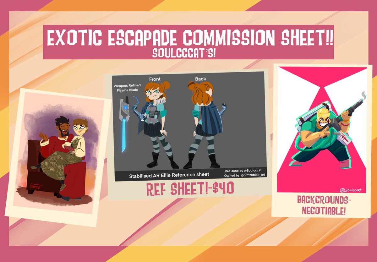 ExoticEscapade's tweet photo. LAUNCHING THE #ExoticEscapade KICKSTARTER ART INITIATIVE! 🌟🎨

We’re currently 71% FUNDED! To help us reach the last stretch of our goal, our lovely staff are opening commissions based on how much you donate! 💖

🔗 https://t.co/aHM466qgY0

#eetwt #indieanimation #kickstarter https://t.co/NRcp0LG922