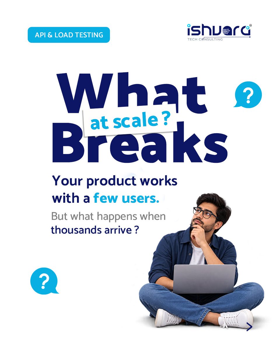 ishvaratech2705's tweet photo. An API that works for 50 users may struggle at 5,000. 

Load testing exposes latency, bottlenecks and failures before customers experience them. 

Find the breaking point. Fix it. Build for growth.

https://t.co/eb5FEeQqwR

@nasscom @OfficialINDIAai  @getpostman

#APITesting #LoadTesting #TechIndia