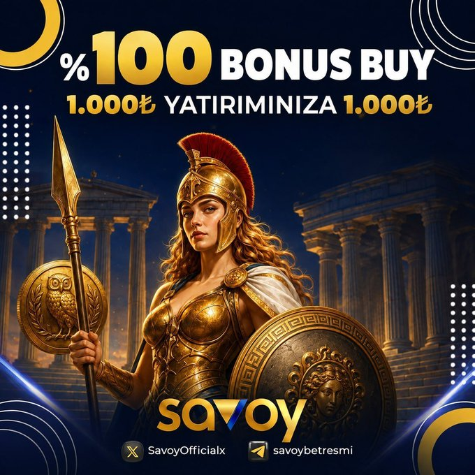 SavoyOfficialx's tweet photo. 👉 SAVOY GİRİŞ: https://t.co/yir36PrJMr

💰 SAVOY ETKİNLİK MERKEZİNDE BUGÜNE ÖZEL! 

💰 %100 FREESPIN BUY AKTİF! 💰
✅1.000₺ yatırıma özel Bonus Buy fırsatı

✅WISDOM of ATHENA oyununda geçerli!

⚠️  23:59'a Kadar Geçerlidir!
⚠️  Maks. çekim: 20.000₺
⚠️  Min. çekim: 3.000₺ https://t.co/wJa6UU9Pg3