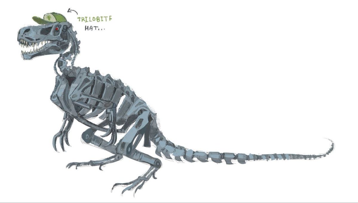 IRONFACEARTS's tweet photo. Anyways here is my terminator oc, roy, but as a dinosaur. Hes very polite.

#terminator https://t.co/5SWQMbqhe1