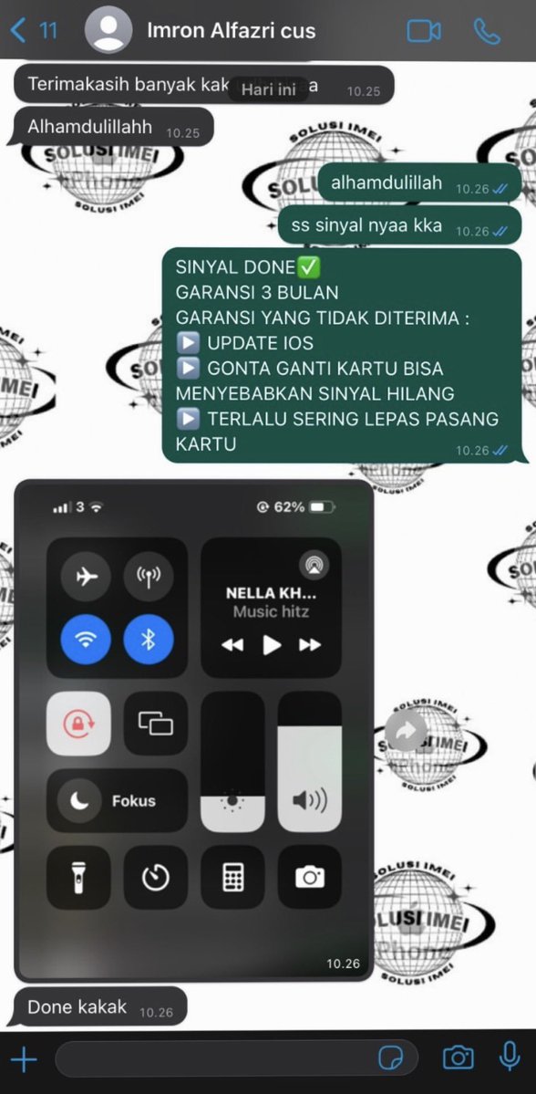 solusiimei1's tweet photo. https://t.co/H5MgsuA6SR
OPEN UNBLOCK DAN UNLOCK SIM, BUAT JARINGAN IMEI BERMASALAH ATASI DISINI

MULAI DARI HARGA ⬇️
🌷 3BULAN(200.000)
🌷 TRI ONLY(150.000) 
🌷 BEACUKAI( INBOX) 

DONE HITUNGAN JAM,AMAN DAN MUDAH, BERGARANSI ALL OPERATOR, AND TRUSTED. https://t.co/tI3w8LzIPX