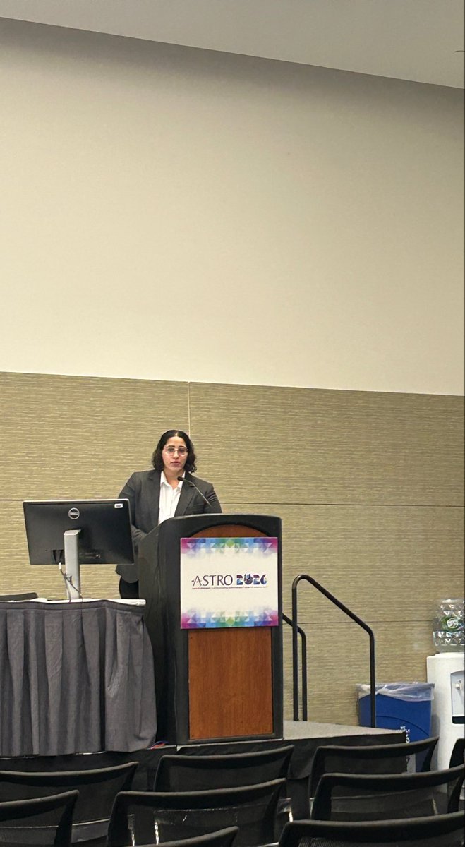 MoffittNews's tweet photo. From #ASTRO26 this morning, Simran Polce, MD (@SimranPolce), shares findings on a patient-centered visual communication tool for telehealth that improved patient understanding and the virtual consultation experience, highlighting the potential of digital tools to strengthen communication in radiation oncology. #MoffittASTRO26