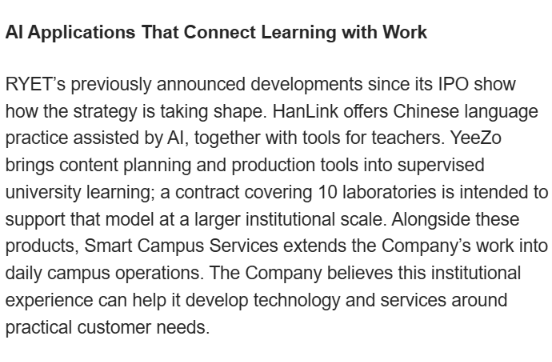whaditizzz's tweet photo. $880K. 10 AI LABS. 610 WORKSTATIONS.

$RYET launched Formind Group to unify YeeZo, Cogni AI, Smart Campus and HanLink under one global AI + education strategy.

Now traders are watching how fast those deployments turn into revenue. https://t.co/4CVcipm71h