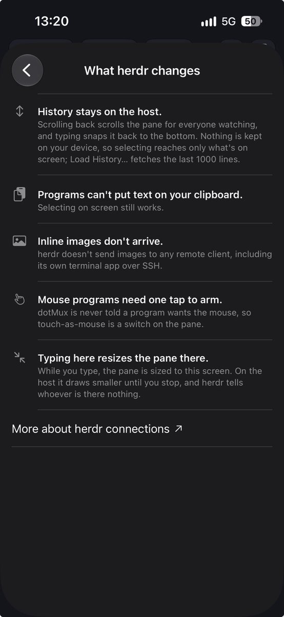 dotMuxApp's tweet photo. herdr support is coming! https://t.co/I9abTJEfRw