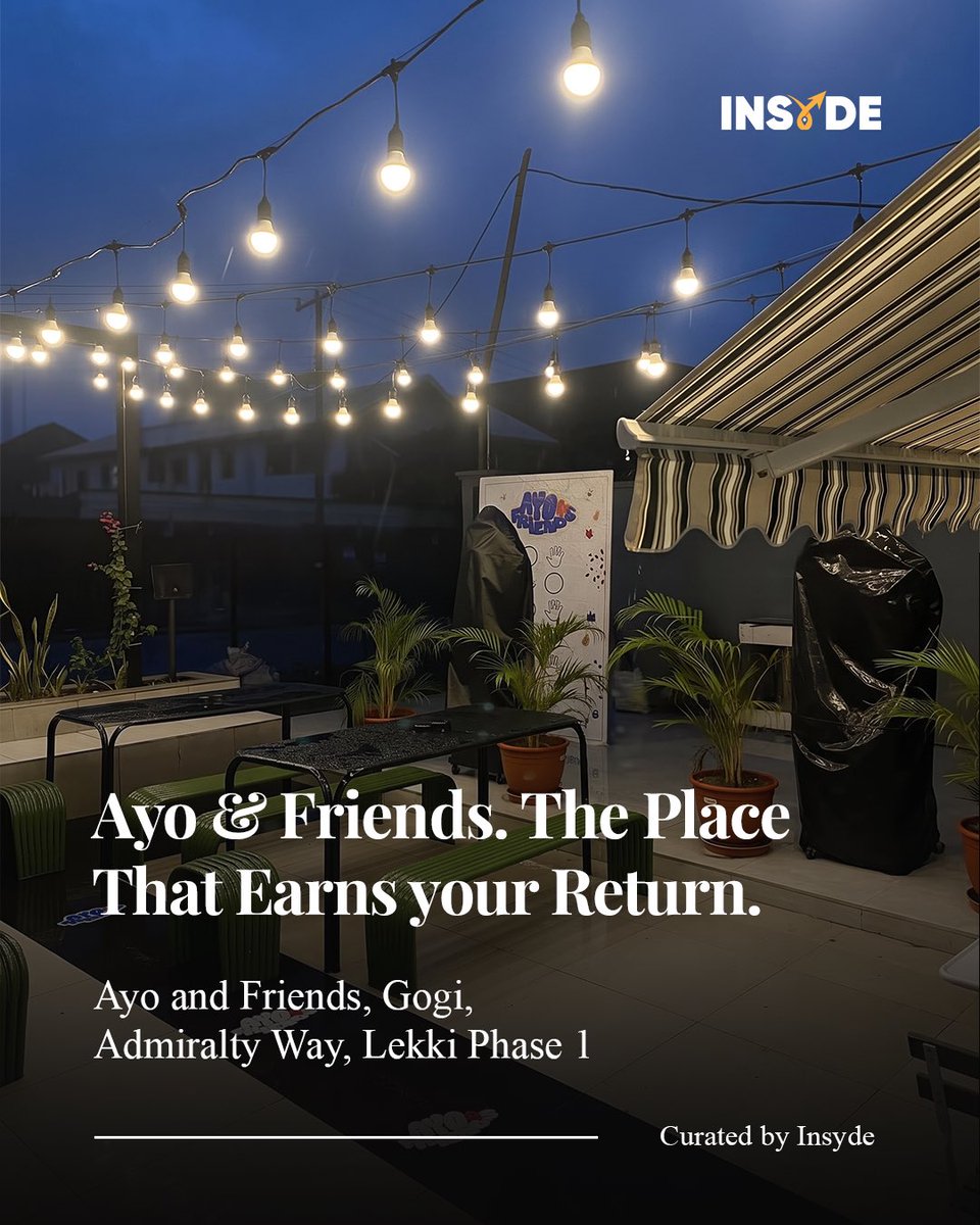 goinsyde's tweet photo. Some restaurants win you over with the atmosphere. Others let the food do the talking.

Ayo and Friends at Gogi on Admiralty Way is the latter. Good food, warm service, and the kind of experience that quietly turns a first visit into a favourite

#LagosRestaurants #PlacesToVisit https://t.co/oKz5uyMDZZ