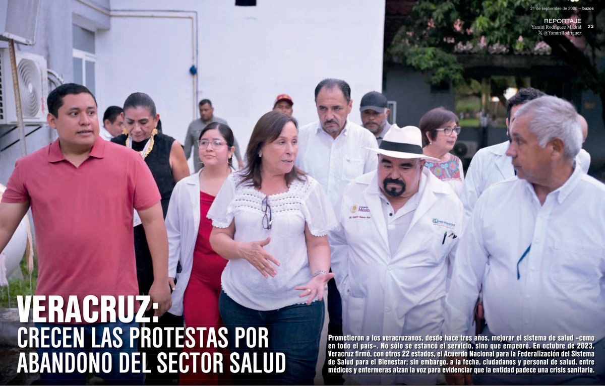 BuzosNoticias's tweet photo. 🔴#buzos | Veracruz: crecen las protestas por abandono del sector salud
Han pasado casi tres años y la situación del sistema de salud estatal ha empeorado.
Lee más: https://t.co/lKHa0k49nX https://t.co/L92k5daFz3