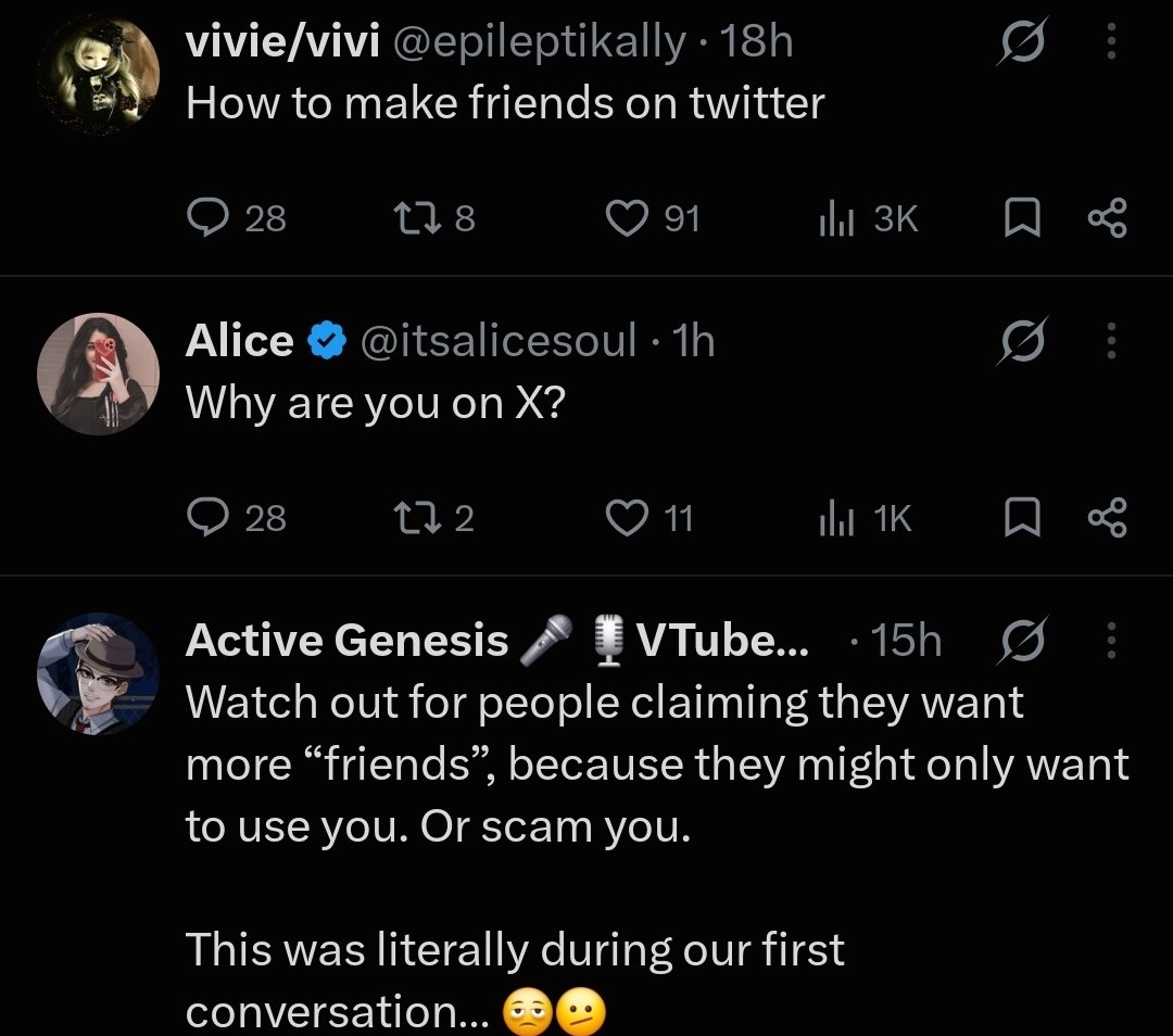 GoofyEmperor's tweet photo. The almighty algorithms when you're doomscrolling while depressed. 😞

X: You're lonely and you suck. Post to 0 engagement biiitch~ 😘

YouTube: FFS WATCH SOMETHING! ANYTHING!!! 🤬 https://t.co/Bdzrl6u4bd