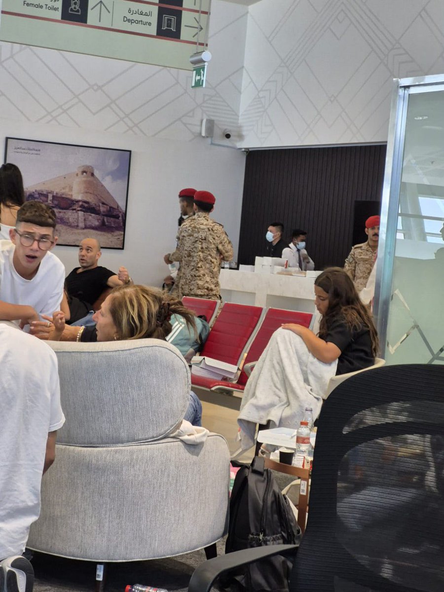AdityaRajKaul's tweet photo. Saudi Forces guarding Israeli nationals  on Saudi Arabian Soil. This is a Geopolitical nightmare. Unthinkable. Yet it’s probably the best path to Saudi-Israel normalisation of ties in future. https://t.co/hKELLqah4w