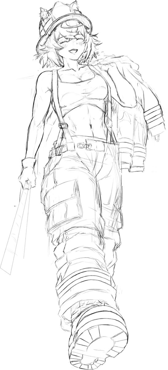FlameBushidoNo1's tweet photo. fire fighter Mogojyan all wrapped up with putting out that fire fire light the fire~

#FWMCpix https://t.co/sR0qsfL1sZ