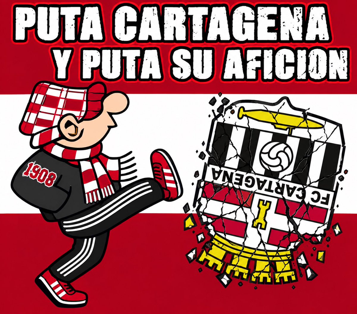 chulomalakaton's tweet photo. NI UNA CAMISA GRANA EN LA POCILGA
#DERECHOSPARALAAFICION
#NOAHYFUTBOLSINAFICION 
PUTA CARTAGENA SIEMPRE
CARTHAGO DELENDA EST🤘🏾🐽🖕🏽 https://t.co/8KP00tGQ2G