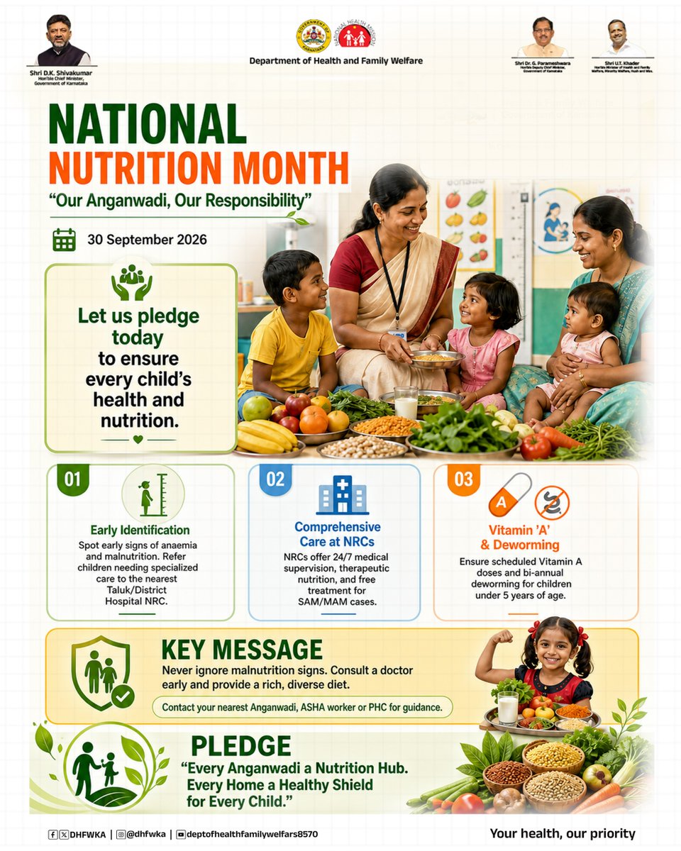 DHFWKA's tweet photo. "Eat a balanced diet - Boost your immunity." 💚

@CMofKarnataka @DrParameshwara @utkhader @KarnatakaVarthe https://t.co/UdQ6JkbKIF