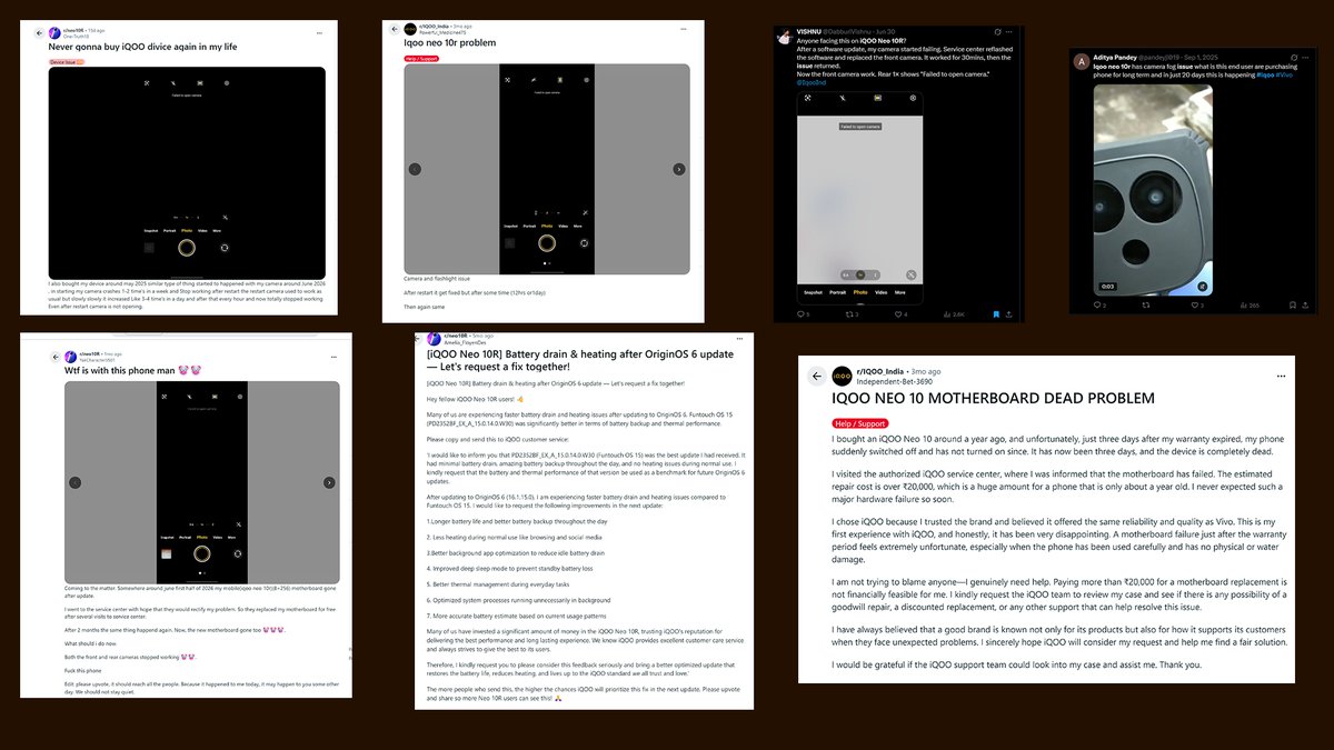 sachinlifestyle's tweet photo. 1/7
I started checking whether I was the only one struggling with iQOO’s after-sales service. What I found was shocking—many other customers are also facing serious issues, and I found several posts from people still waiting for solutions. @IqooInd @Vivo_India @nipunmarya https://t.co/zq1BkEgeFS