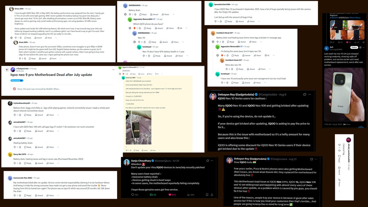 sachinlifestyle's tweet photo. 1/7
I started checking whether I was the only one struggling with iQOO’s after-sales service. What I found was shocking—many other customers are also facing serious issues, and I found several posts from people still waiting for solutions. @IqooInd @Vivo_India @nipunmarya https://t.co/zq1BkEgeFS