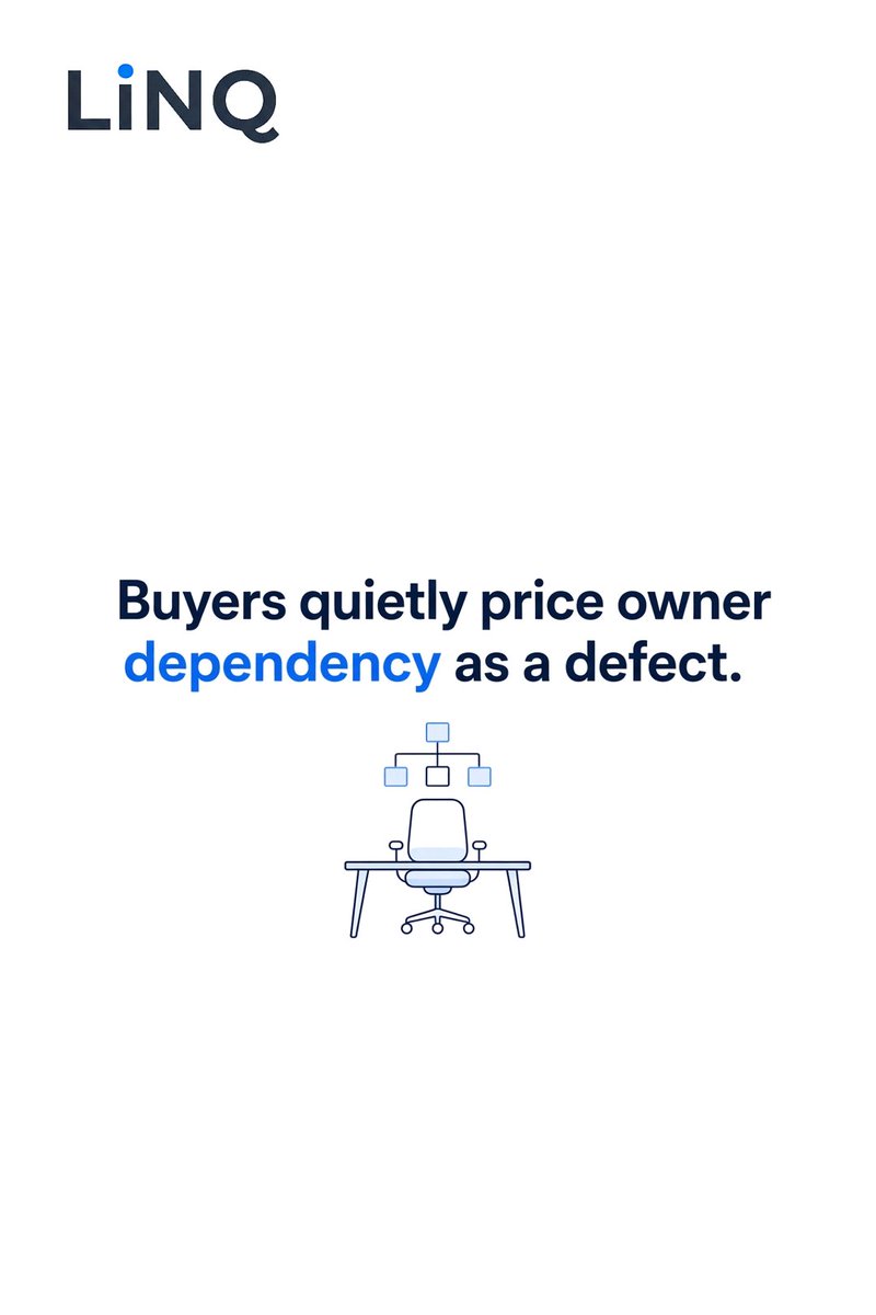 AIFinanceExec's tweet photo. Owners call customer relationships a selling point. Buyers price them as a defect.

One question: who approves a price change when the owner is traveling?

If your team looks at you, the discount shows up in the LOI, never by name.

Make your absence boring before you sell. https://t.co/s4D8xYAj9P