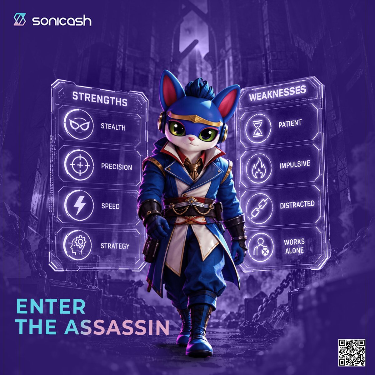 sonicash_io's tweet photo. ๐น Silent, Precise, and Unstoppable.
After being freed by Freedom Soni, Assassin Soni steps out of the shadows and takes the lead.
Meet Assassin Soni and follow his next move.
#Sonicash #Blockchain #Web3 #Crypto https://t.co/A4tuTLfWmp