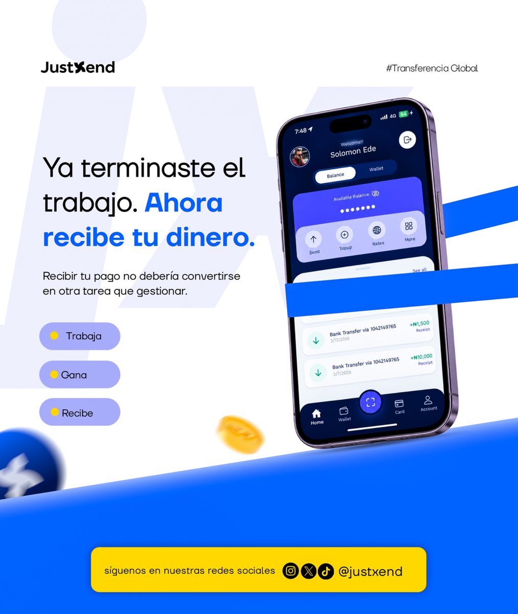 JustXendLATAM's tweet photo. Hiciste el trabajo. Te ganaste el dinero.

Recibir tu pago debería ser la parte fácil. ⚡

Ese es el tipo de experiencia que estamos construyendo con JustXend. 🚀 https://t.co/lpTUHGravq