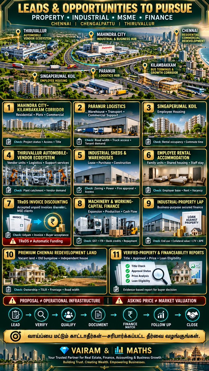 Propertiesloans's tweet photo. #VAIRAM #MATHS #VAIRAMandMATHS #PropertyIntelligence #RealEstateIntelligence #ChennaiRealEstate #TamilNaduRealEstate #Chengalpattu #Kancheepuram #Thiruvallur #MahindraCity #Kilambakkam #Paranur #SingaperumalKoil #Sriperumbudur #Oragadam #IndustrialProperty #CommercialProperty https://t.co/1QCrBLQTqp