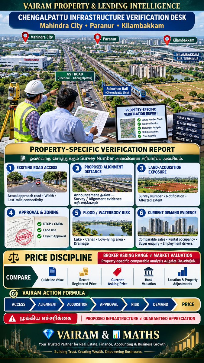 Propertiesloans's tweet photo. #VAIRAM #MATHS #VAIRAMandMATHS #PropertyIntelligence #RealEstateIntelligence #ChennaiRealEstate #TamilNaduRealEstate #Chengalpattu #Kancheepuram #Thiruvallur #MahindraCity #Kilambakkam #Paranur #SingaperumalKoil #Sriperumbudur #Oragadam #IndustrialProperty #CommercialProperty https://t.co/1QCrBLQTqp