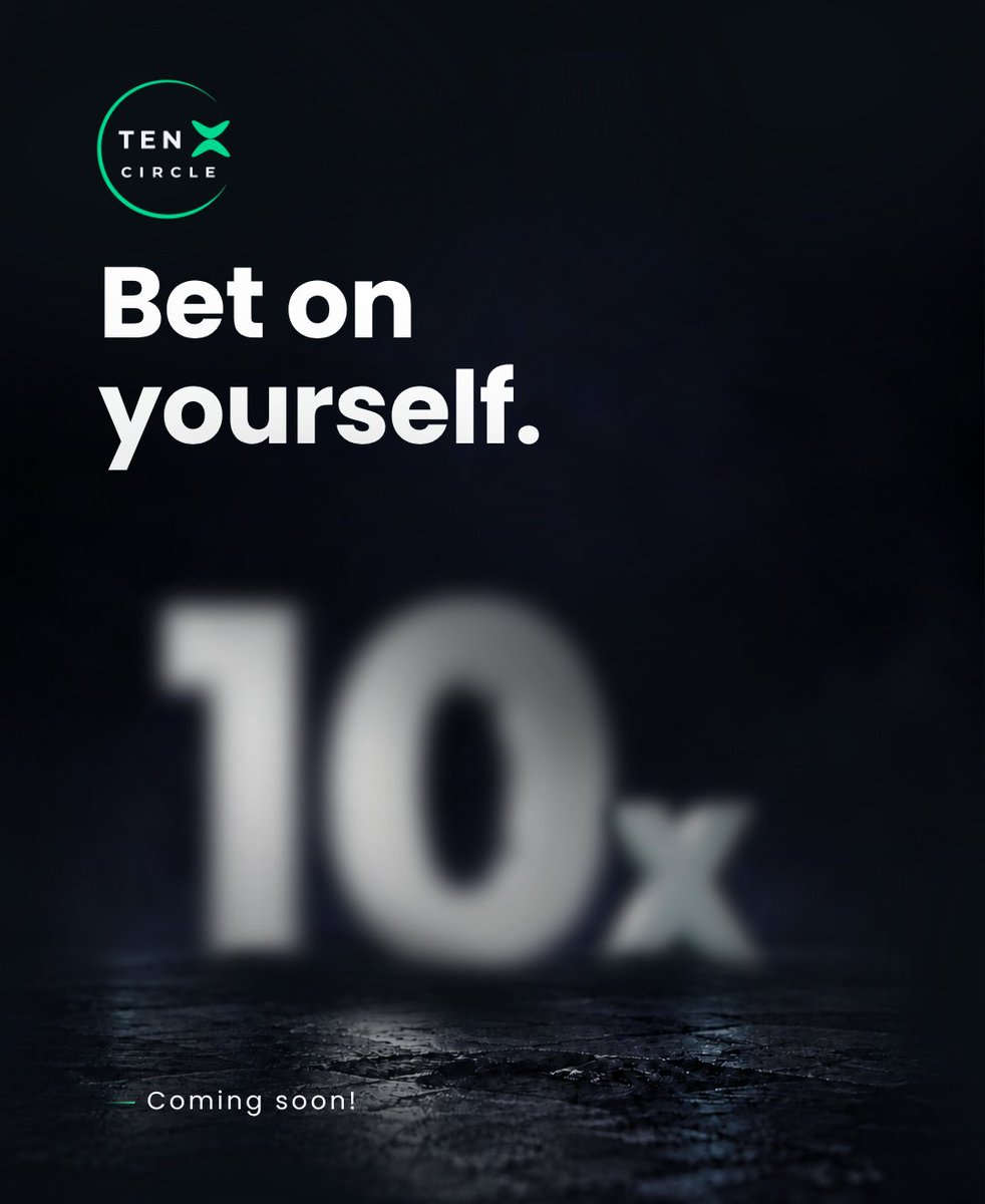 TenXCircle's tweet photo. It costs almost nothing to find out what you're capable of.

Prove it, and the rest follows.

Coming soon. https://t.co/6jxR7QOMgb