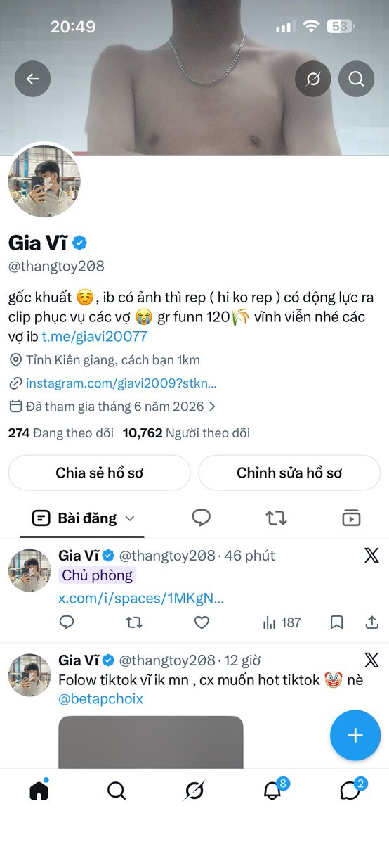 thangtoy201's tweet photo. Acc cũ 10k fl chính thức bayy rồi các vợ oi, theo dõi lại acc nì giúp vĩ nha , dc 1.000 fl vĩ sẽ up clip tiếp ạ , mong mn ủng hộ https://t.co/bqegwFMPTL