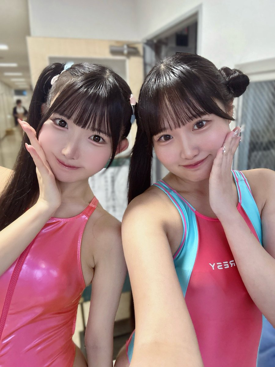 iochanyade's tweet photo. 可愛なのちゃんとすぷさまで初めましてできました(,,>  <,,)💞🫧

双子っぽいピンクの競泳👭💓

雑誌クリームメンバーなので会えて嬉しかったですし本当に優しくて可愛くてお写真まで撮れて嬉しすぎました🥹🎀🎶 https://t.co/wNSRm171oO