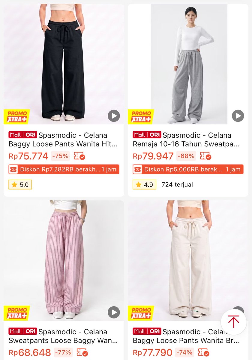 nirwana19866's tweet photo. CELANA WAJIB PUNYA BUAT YANG SUKA TAMPIL SANTAI TAPI TETAP STYLISH ‼️

Mulai 70 ribuan aja kamu udah dapetin celana loose &amp; baggy sekeren ini 🔥

Yukkk langsung sikat sebelum kehabisan ! 👀 https://t.co/tBsUkVsxhf