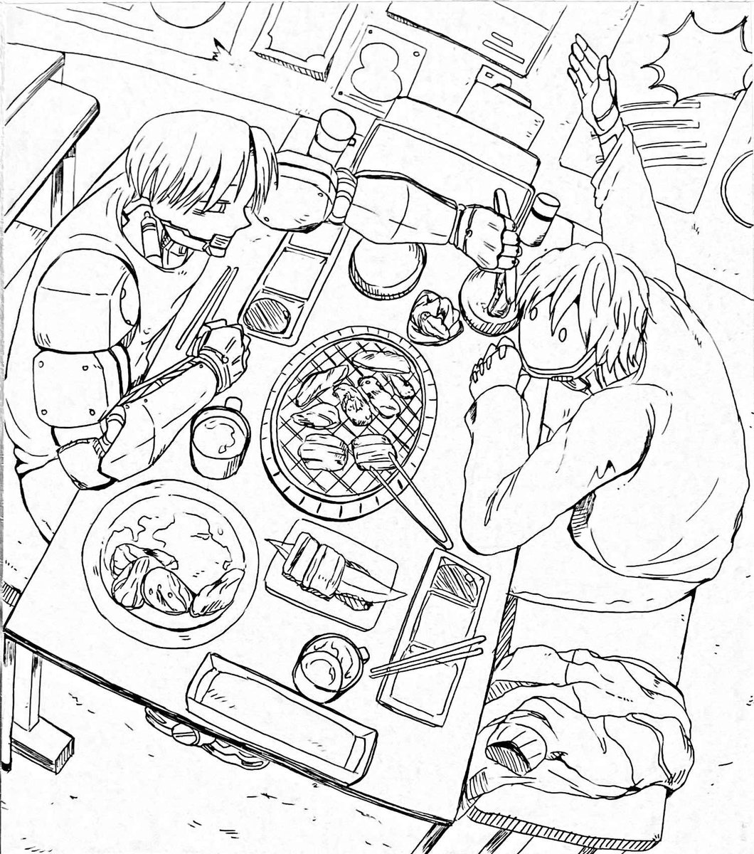 6_sian's tweet photo. #今月描いた絵を晒そう 

食べ物のことばかり🌌🚃✨ https://t.co/skbPzr0AuM