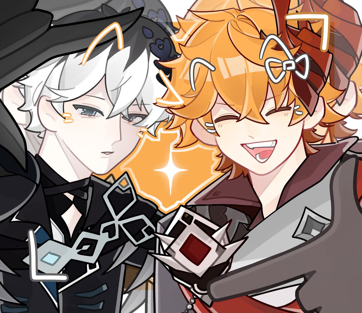 kreidejewels's tweet photo. 🦭: “Okay you two, smile for the camera! RIE, I SAID SMILE!” *sigh*

A little gift I got for Rie!! <3

(🖌️: Yuki Draw) https://t.co/mYpWFCnRoh