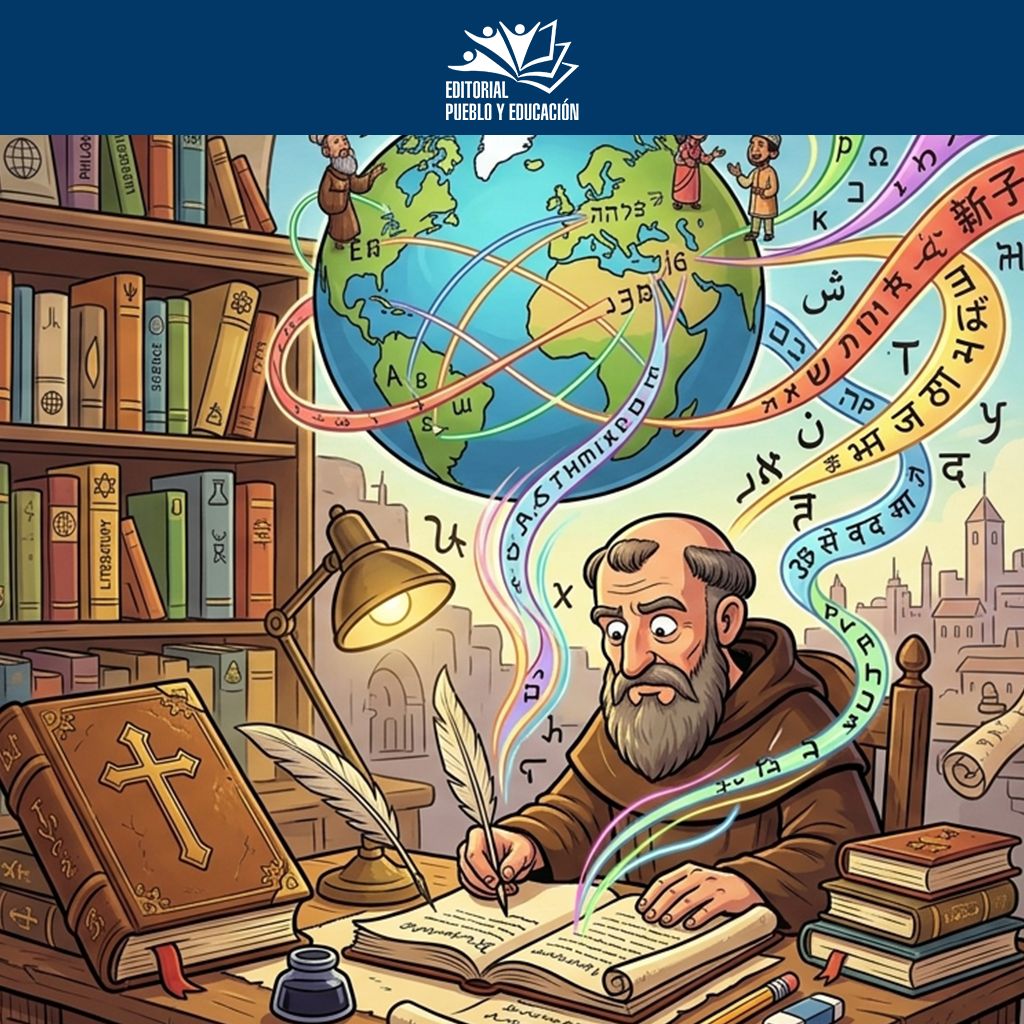 PuebloEditorial's tweet photo. 📌 Día Internacional de la Traducción: En homenaje a San Jerónimo,
traductor de la Biblia. Reconocemos el trabajo de los traductores y
editores que permiten que la literatura y el conocimiento trasciendan
idiomas y fronteras. 🌐📚✏ #DíaDeLaTraducción
#TraducciónYEducación https://t.co/eaJPrQDcku