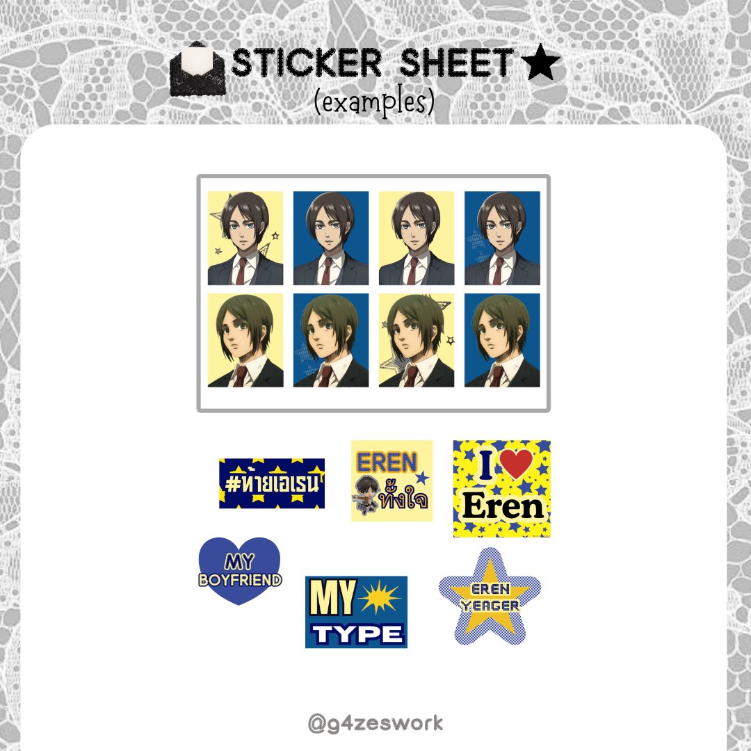 g4zeswork's tweet photo. ★ STICKER SHEET CMS DESIGN !! 🪽

100 - 120 .- | ใส่โค้ดเข้าตู้ปริ้นที่ Moshi Moshi ได้ 
รับออกแบบทุกแนว ❤︎ ❤︎

Dm to order / line ( fast reply ) 💭🐈‍⬛
💬 https://t.co/MmUvIUn3Cj

#stickersheet #stickersheetcms #รับออกแบบ #giveaway https://t.co/3J9MXC1E2v