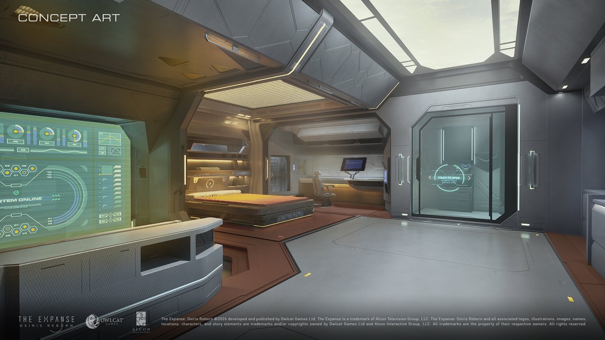 TheExpanseRPG's tweet photo. Today, we’re taking you behind closed doors to the Captain's quarters on the Gemini in The Expanse: Osiris Reborn. Like if you're already thinking about who you'd invite in. https://t.co/fKDd2ll485