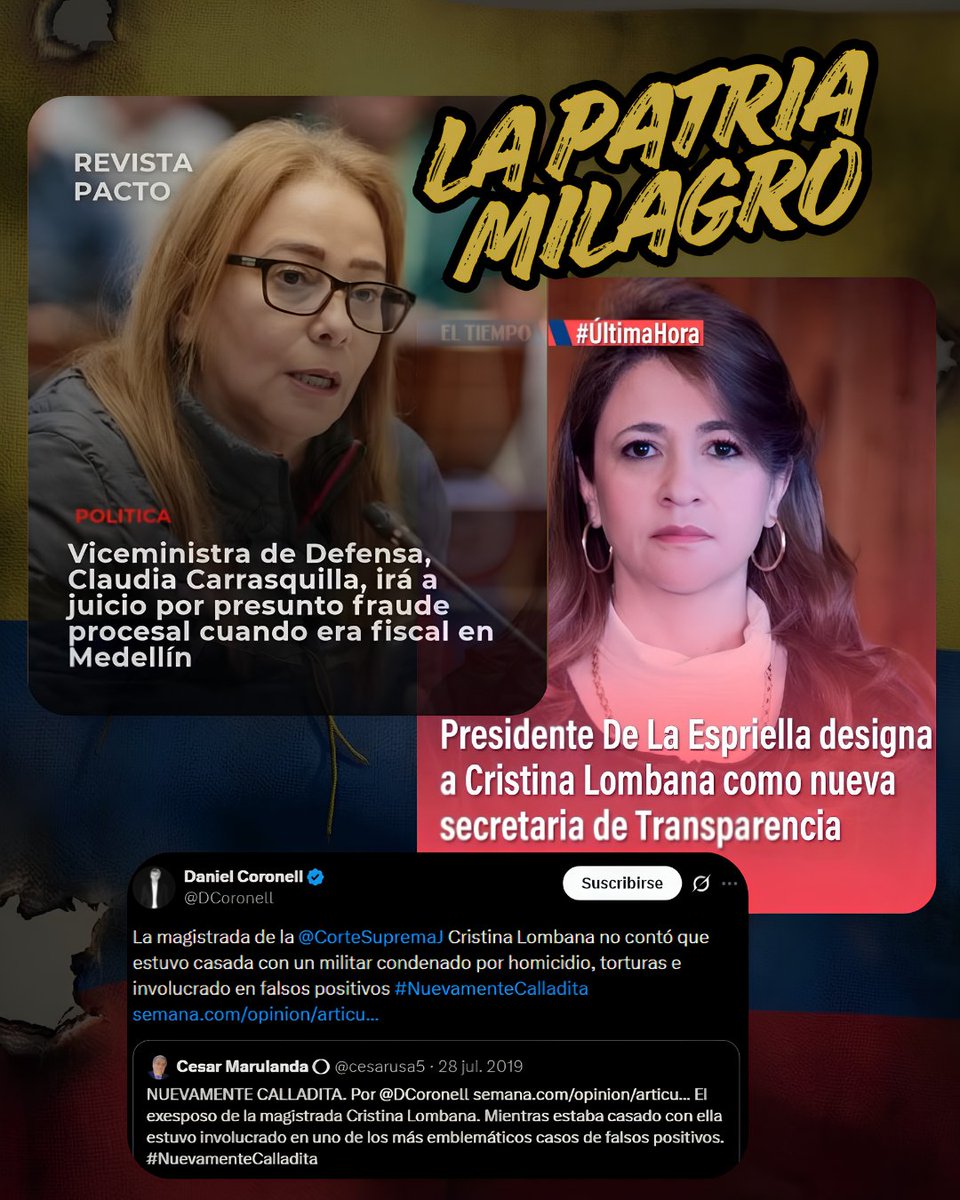 laconversafind1's tweet photo. 🖐️ #Pare 👓 #Vea 🤔 #Reflexione 🖥️
Indignante constatar la humillante genuflexión de la mal llamada gran prensa colombiana frente al desastroso gobierno de #ADLE. Gobierno de ADLE quedó conformado por investigados, vinculados o cercanos a corrupción y delitos comunes. ¡Horror! https://t.co/9kjuf7u8Dy