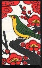 HnMintia's tweet photo. 花札こいこいオリジナル役『鳥貴族』を紹介しよう！
梅に鶯、藤にほととぎす、芒に雁で完成する役。得点は5文。同じタネなのに猪鹿蝶だけ役があるのは不公平だ！と言う鳥達の声を受けて出来ました。
彼らは鳥貴族がなんなのか知る由もないでしょう… https://t.co/mon7Am0FRO
