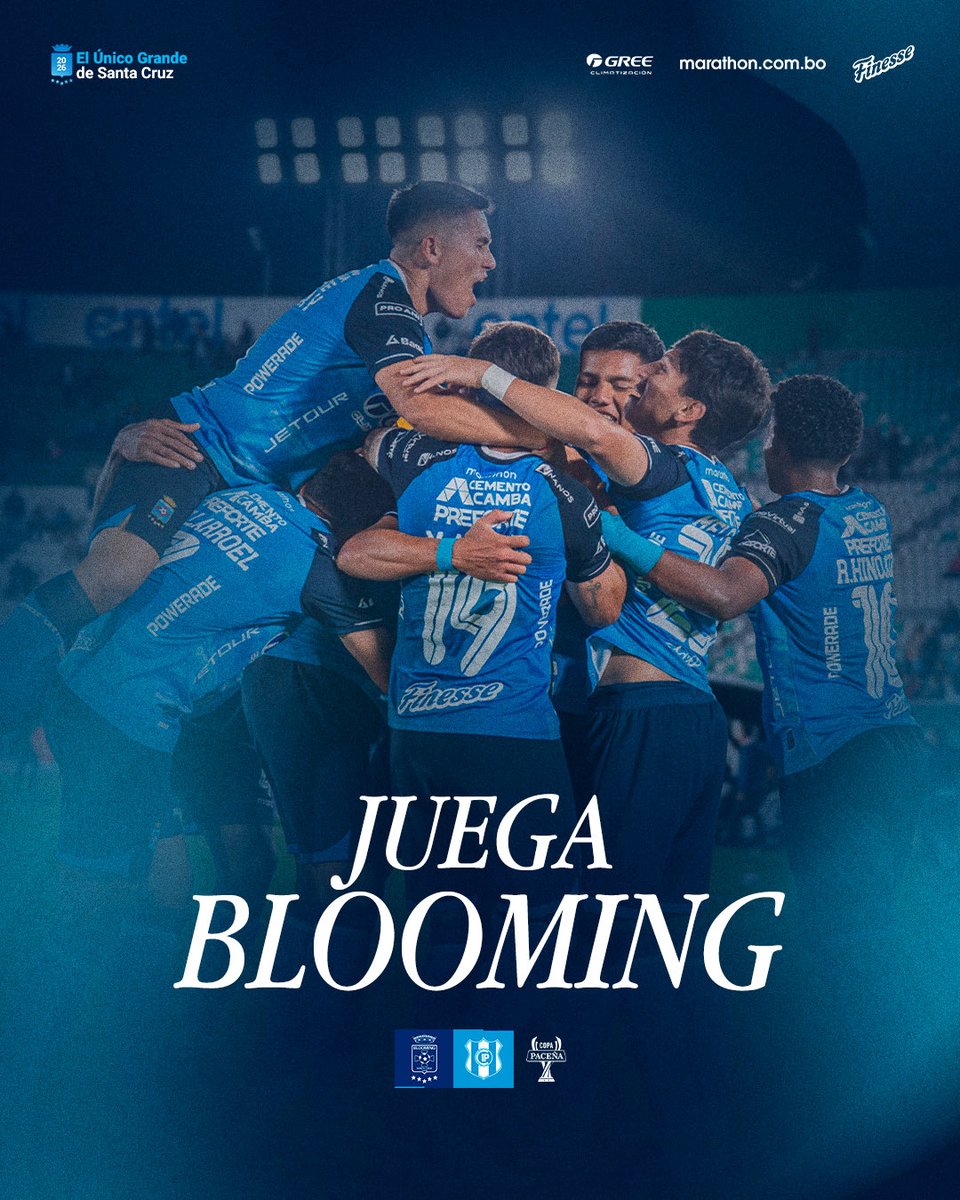 BloomingOficial's tweet photo. ¡𝐌𝐚𝐧̃𝐚𝐧𝐚 𝐧𝐨𝐬 𝐯𝐞𝐦𝐨𝐬 𝐞𝐧 𝐞𝐥 𝐓𝐚𝐡𝐮𝐢𝐜𝐡𝐢! 🫡💙🏟️

Falta 1️⃣ día para el partido vs Independiente, no te quedes sin apoyar como siempre al Más Grande de Santa Cruz. 💙🤝

📲Adquirí tus entradas a través de: https://t.co/6OWP34glui

#𝐕𝐚𝐦𝐨𝐬𝐁𝐥𝐨𝐨𝐦𝐢𝐧𝐠 https://t.co/aB0LMrqGQU