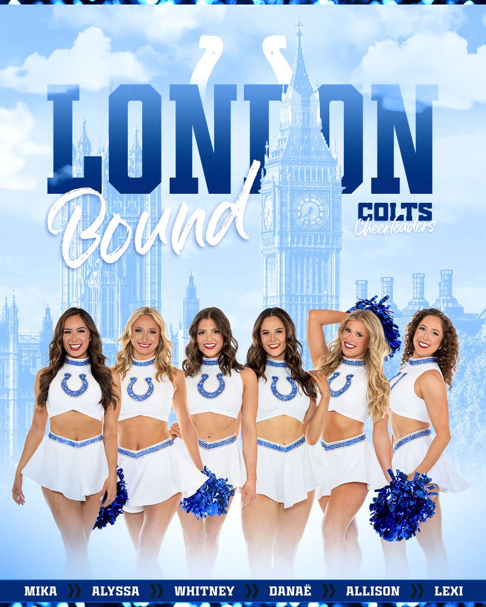 ColtsCheer's tweet photo. cheerio ✨ ready to take on London! https://t.co/sOaCbcJr6d