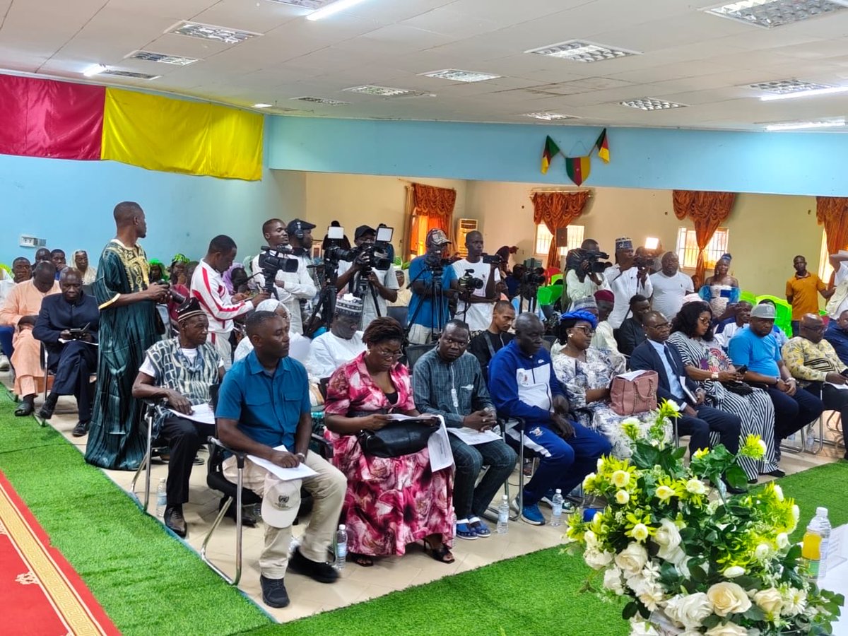 UN_Cameroon's tweet photo. In Maroua, RC @IssaSanogoUN and H.E.  Célestine Ketcha Courtes mark the launch of activities for the 40th #WorldHabitatDay, reaffirming the importance of decent housing for all and sustainable, inclusive, smart and resilient cities. https://t.co/HnXYc47tUd