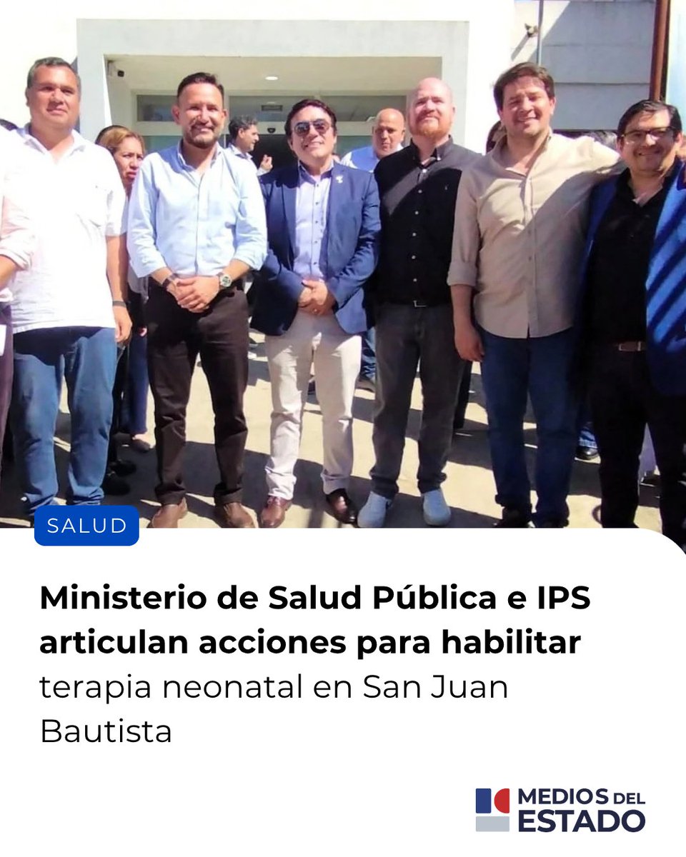 ParaguayTVHD's tweet photo. Ministerio de Salud Pública e IPS articulan acciones para habilitar terapia neonatal en San Juan Bautista.
Leé ➕https://t.co/mo10NAmdZh https://t.co/meZj1tozOe