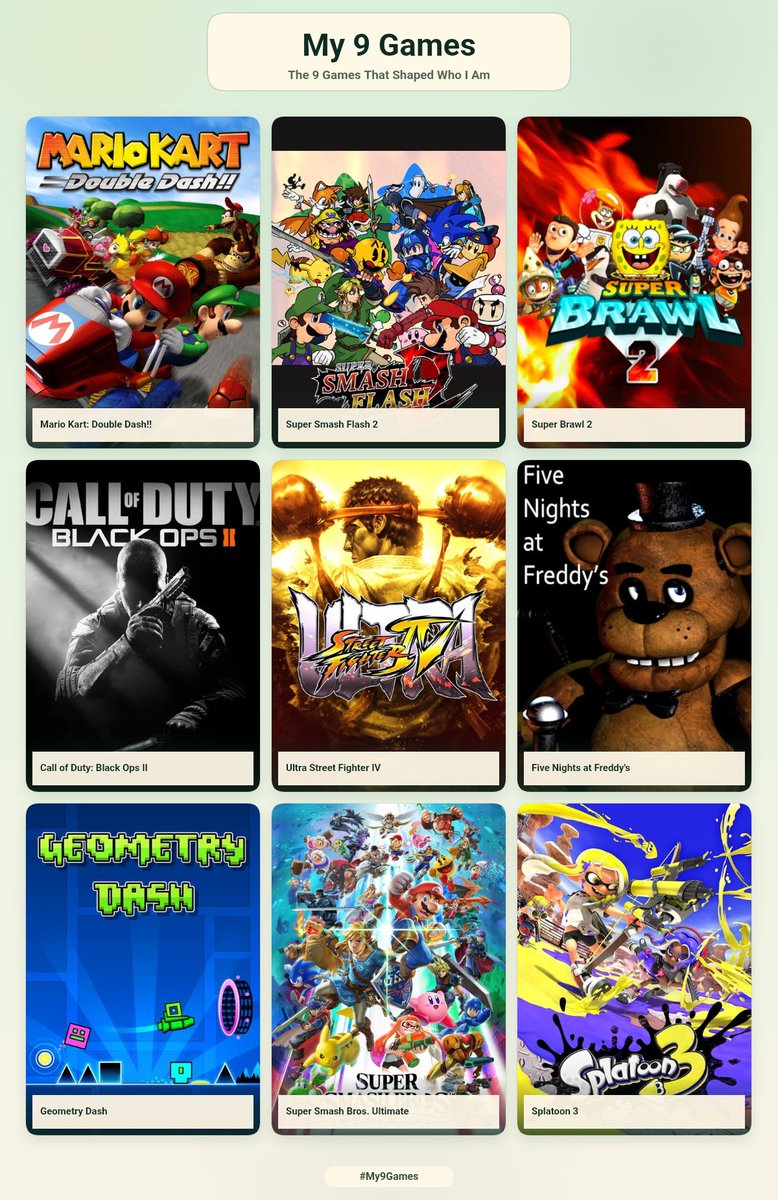 RealJosephNYG's tweet photo. So this is #My9Games that made a huge impact on my life while growing up. There is one game missing that made me accomplished beyond mortal comprehension, but I don't talk about it. ;^) https://t.co/ku8xZKYU1N