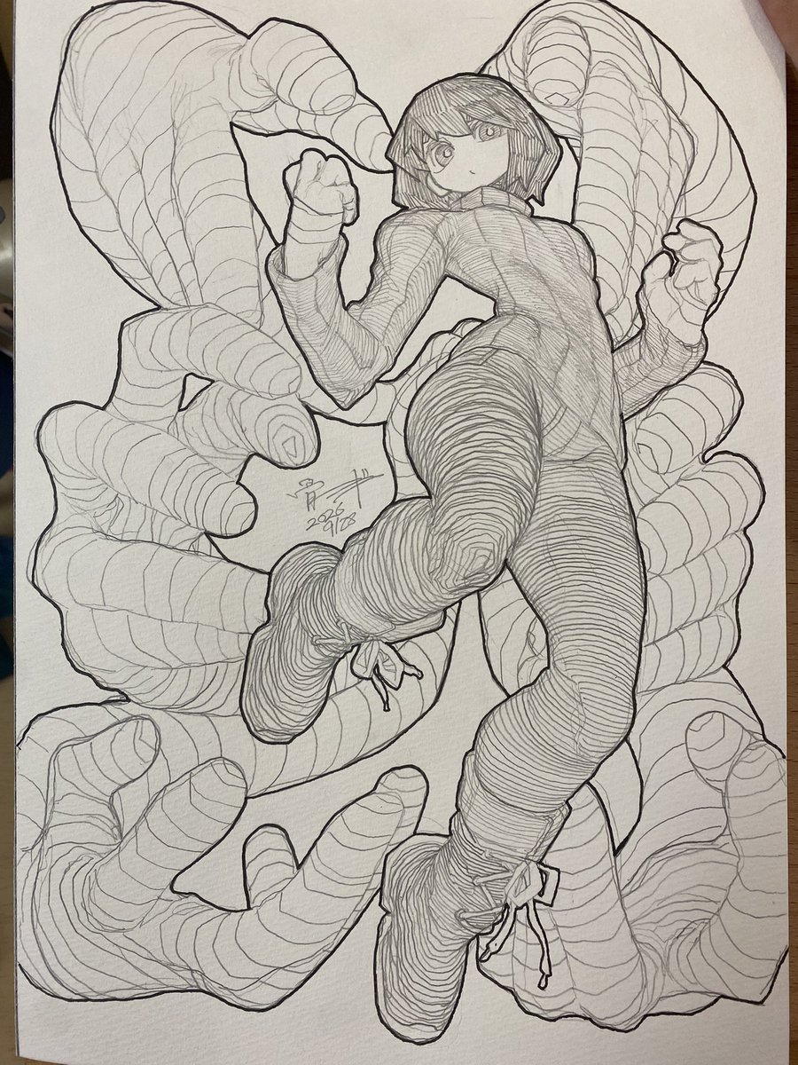 bone_Nigi's tweet photo. #今月描いた絵を晒そう
着実に画力は上がってる　そんな気がする https://t.co/Crzz0UpP5E